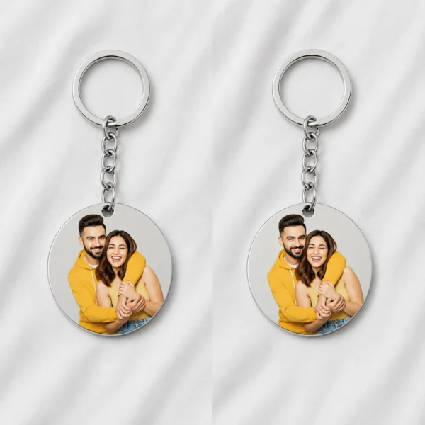 Pure Metal Keychain Round