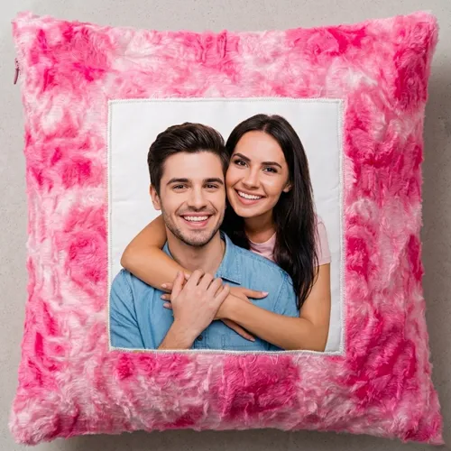 Rose White Color Square Cushion