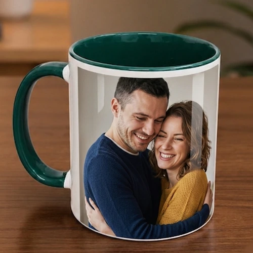 Green Ceremic Inner Color Mug Custom