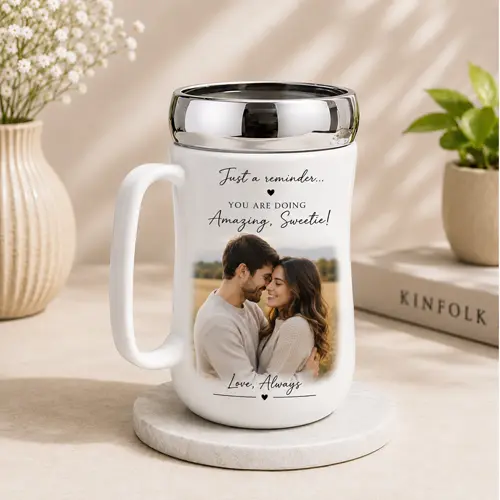 Silver Cap Ceramic Mug