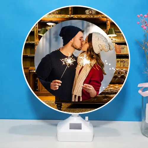 Round Shaped Magic Mirror Photo Frame